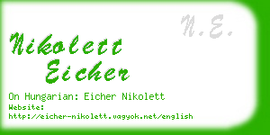 nikolett eicher business card